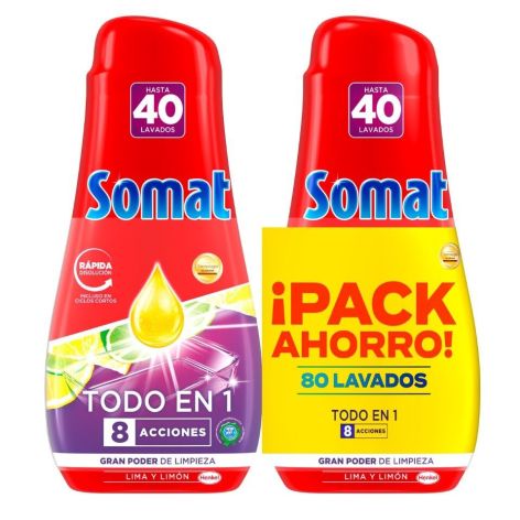 SOMAT POWER GEL ALL IN 1 640 + 640 ML