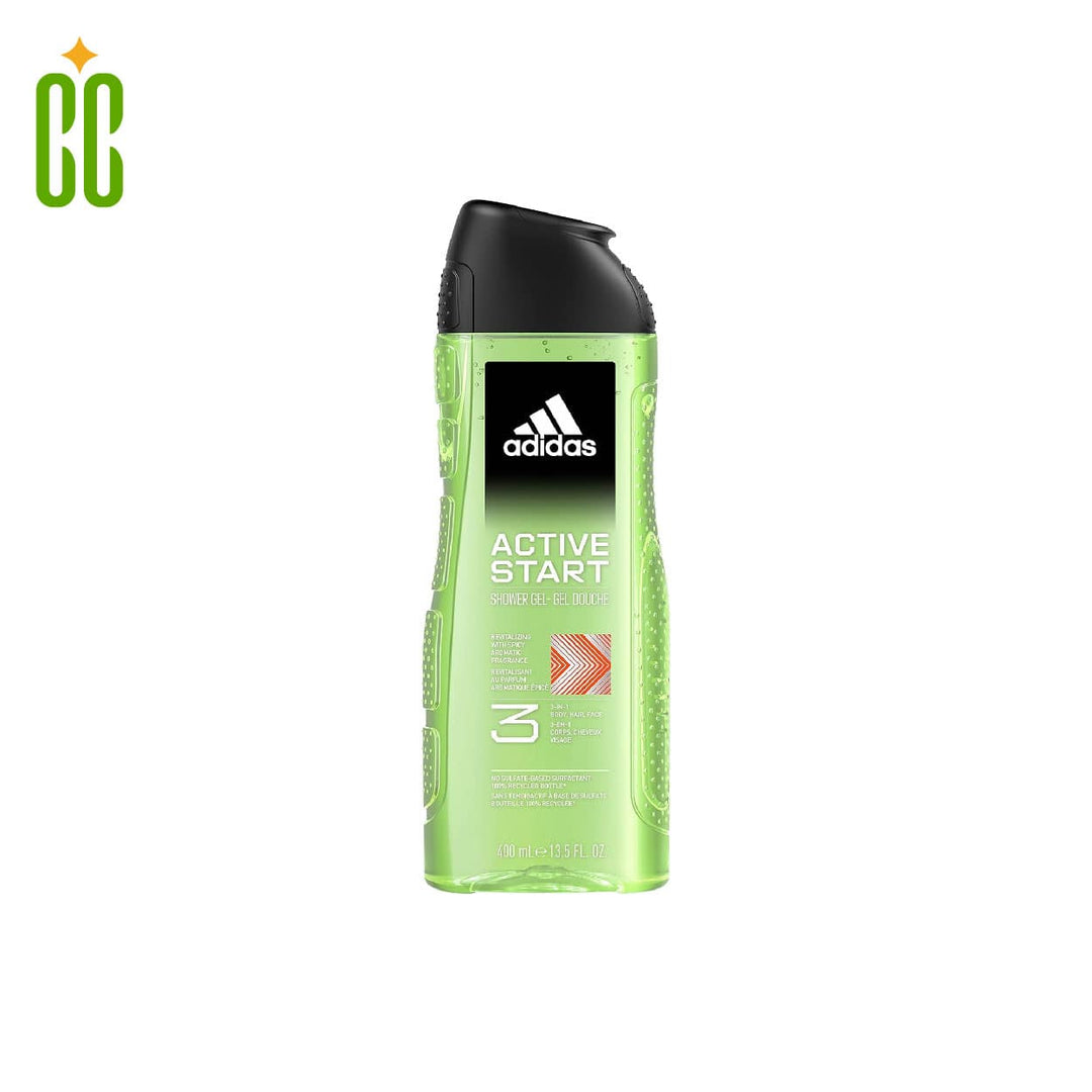 ADIDAS 3 en 1, Active Start Shower Gel, Gel Ducha, 400 ml