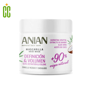 ANIAN - Mascarilla Definición y Volumen, Cabello Rizado y Ondulado, 350 ml