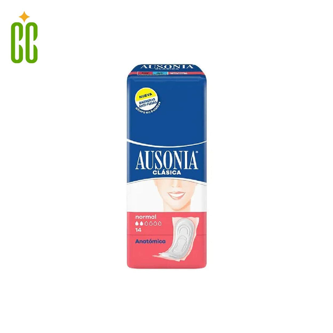 AUSONIA - Compresas Anatómicas Clásica Normal, 14 unidades