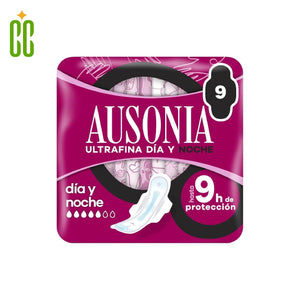 AUSONIA - Ultrafina Compresas con Alas, Dia y Noche, 9 Unidades