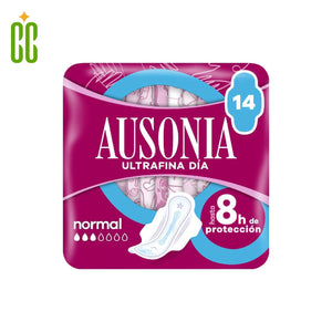 AUSONIA - Ultrafina Compresas con Alas Normal, 14 Unidades