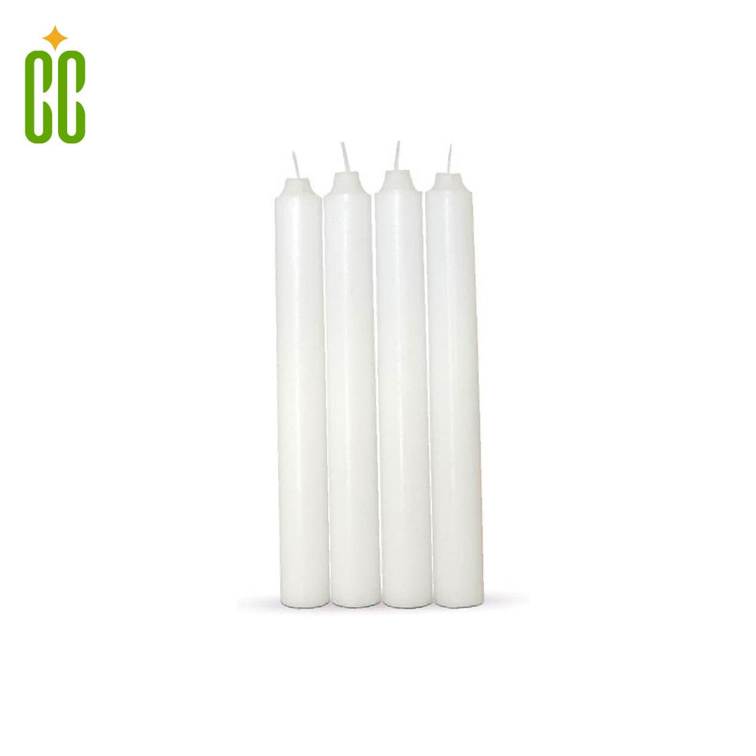 Adisco - Esencial Vela Apagon Blanco, 1 Paquetes de 4 Unidades