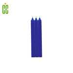 Adisco - Esencial Vela Colores Azul, 1 Paquete de 3 Unidades