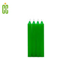 Adisco - Esencial Vela Colores Verde, 1 Paquete de 4 Unidades