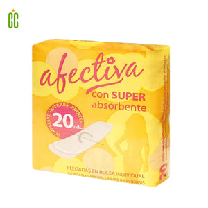 Afectiva con Super Absorbente Compresas 20u