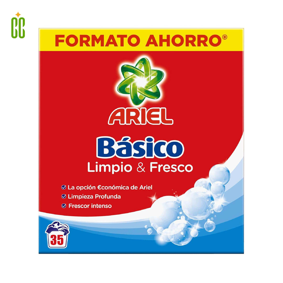 Ariel Básico Polvo 35 Dosis, 2275g