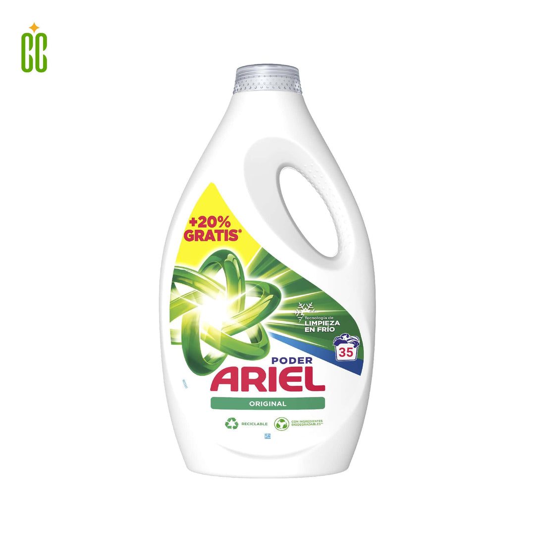 Ariel Detergente Líquido Original 35 Lavados, 1225ml