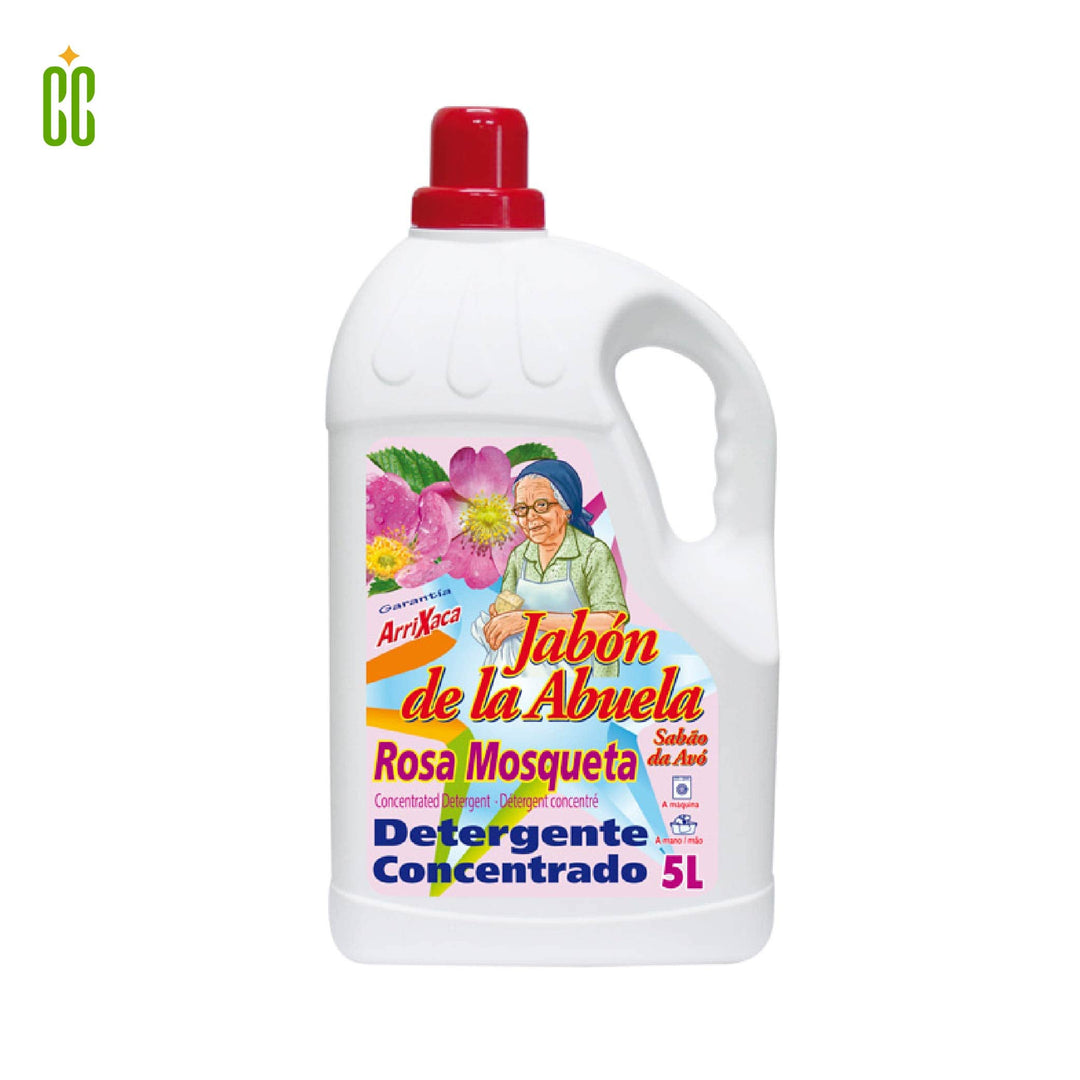 Arrixaca Detergente Jabón de La Abuela Rosa Mosqueta 60 Lavados, 5Kg