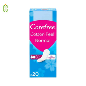 Carefree Cotton Feel Normal Protegeslips Sin Fragancia, 20u