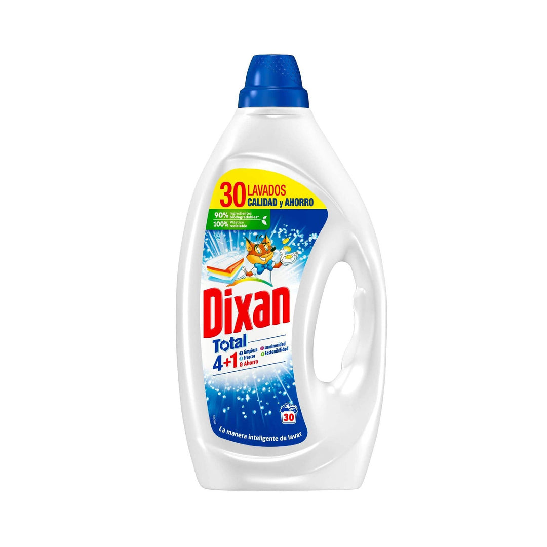 Dixan Gel Total 4+1, Detergente Líquido 30 Lavados 1350L