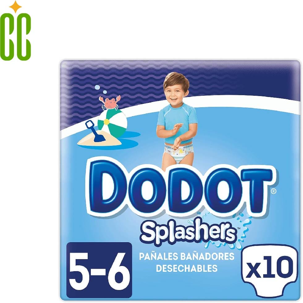 Dodot Splashers Pañales Bañadores Desechables, Talla 5-6, 14kg, (10 Pañales)