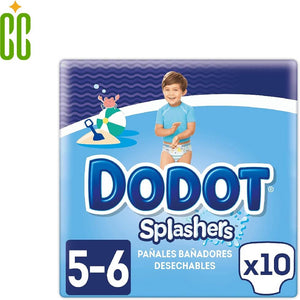 Dodot Splashers Pañales Bañadores Desechables, Talla 5-6, 14kg, (10 Pañales)
