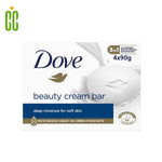 Dove - Jabón en Pastilla Limpiadora para Manos, Crema Hidratante, 2 x 90 g
