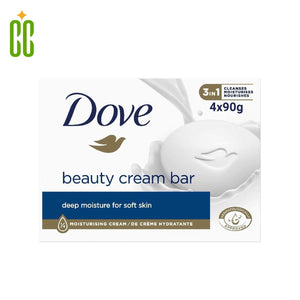 Dove - Jabón en Pastilla Limpiadora para Manos, Crema Hidratante, 2 x 90 g
