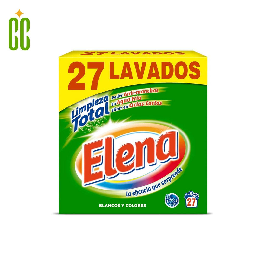 Elena Detergente en Polvo, 27 Dosis, 1.35 kg