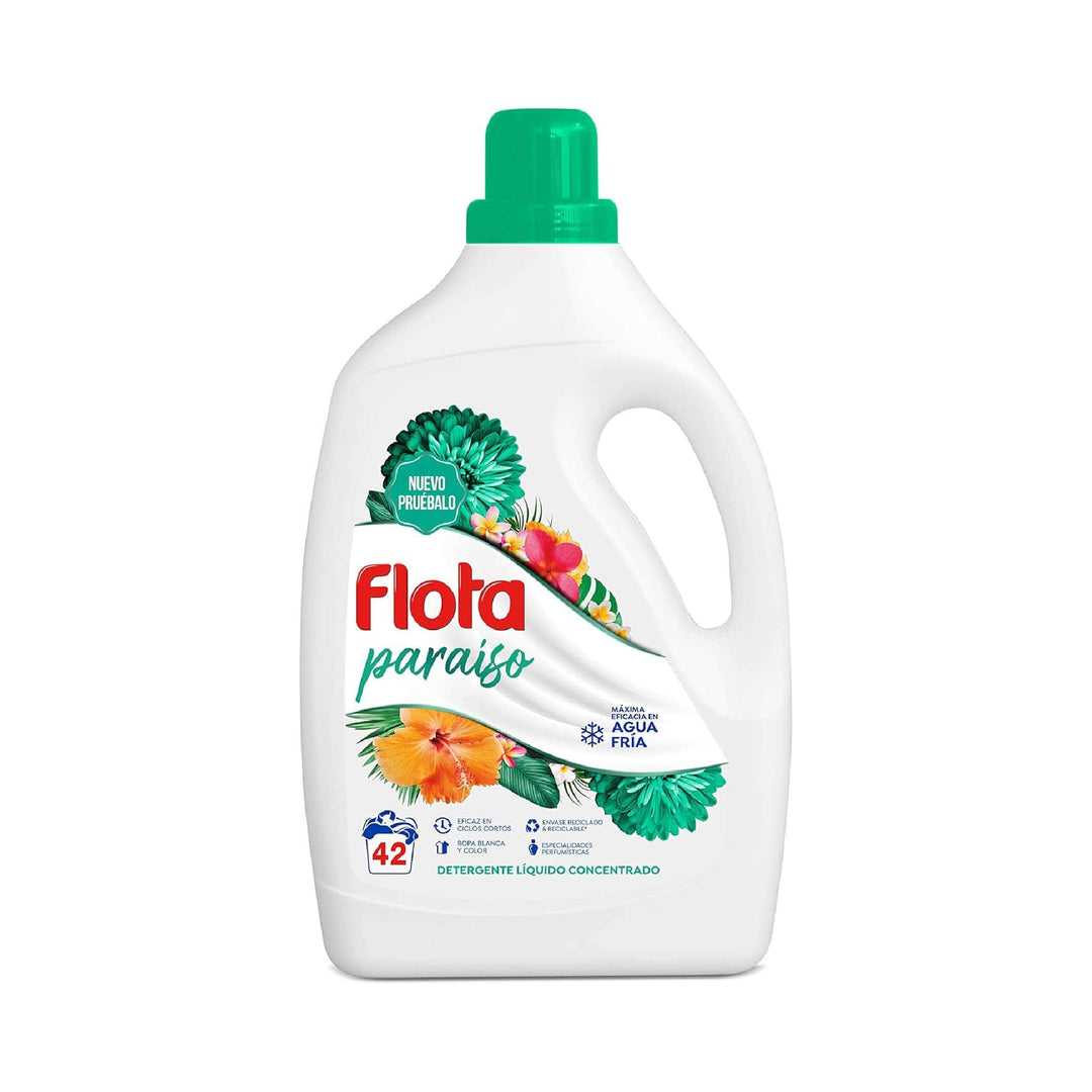 Flota Paraiso Detergente Líquido, 42 Lavados, 2.6L