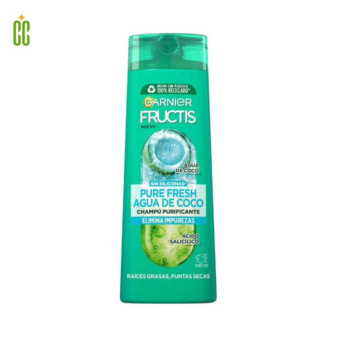 Garnier Fructis Pure Fresh Agua De Coco Champú y Acondicionador, 250ml