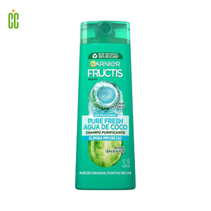 Garnier Fructis Pure Fresh Agua De Coco Champú y Acondicionador, 250ml
