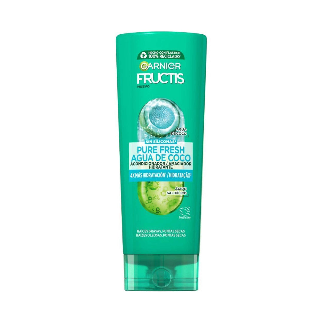 Garnier Fructis Pure Fresh Agua De Coco Champú y Acondicionador, 250ml