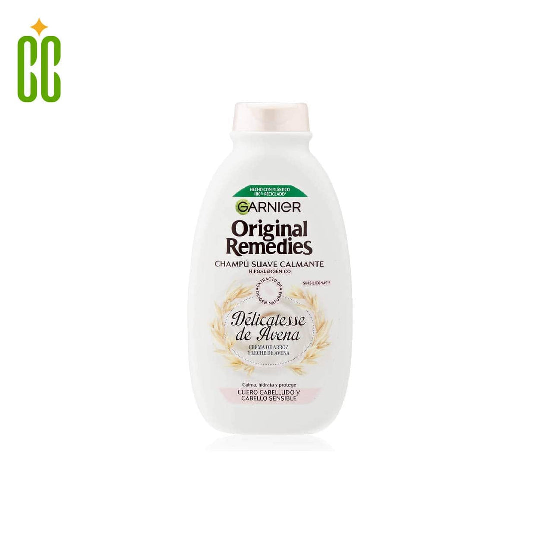 Garnier Original Remedies - Champú Suave Calmante con Délicatesse de Avena, Multi, 300 ml