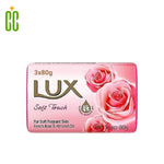 LUX - Jabón Soft Touch para Aroma Suave de French Rose y Almond Oil, 3 x 80g