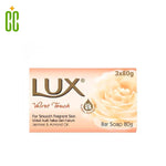 LUX - Jabón Velvet Touch para Aroma Suave de Jazmín y Almendras, 3 x 80g