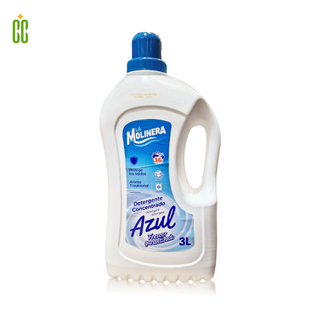 La Molinera Detergente Azul 36 Lavados, 3L