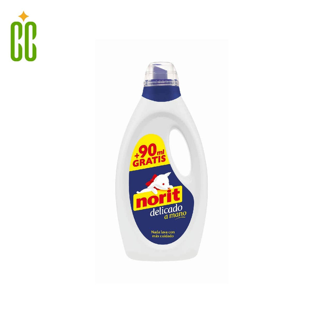 Norit Delicado a Mano Detergente Nada Lava con Mas Cuidado, 1125 ml + 90 ml