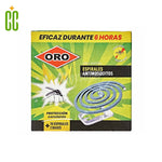 ORO Insecticida Espirales Antimosquitos (10 Espirales + 2 Bases)