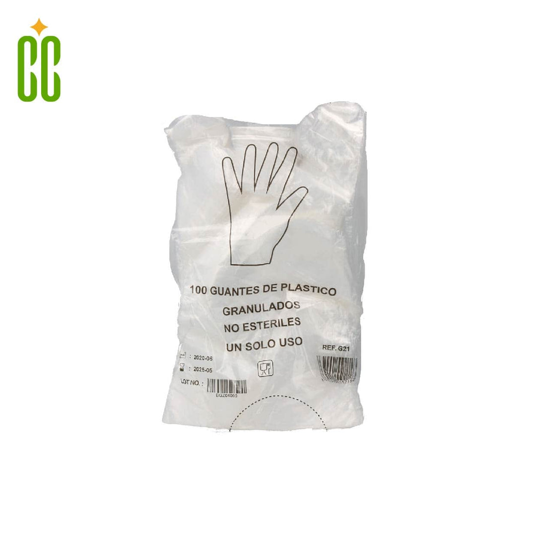 Omare Guantes de Plastico, 100 unidades