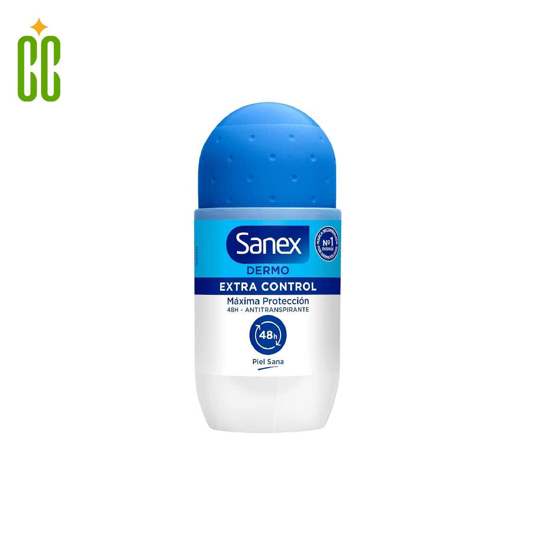 SANEX Desodorante Roll On Dermo Extra Control Maximum Protection, 50 ml