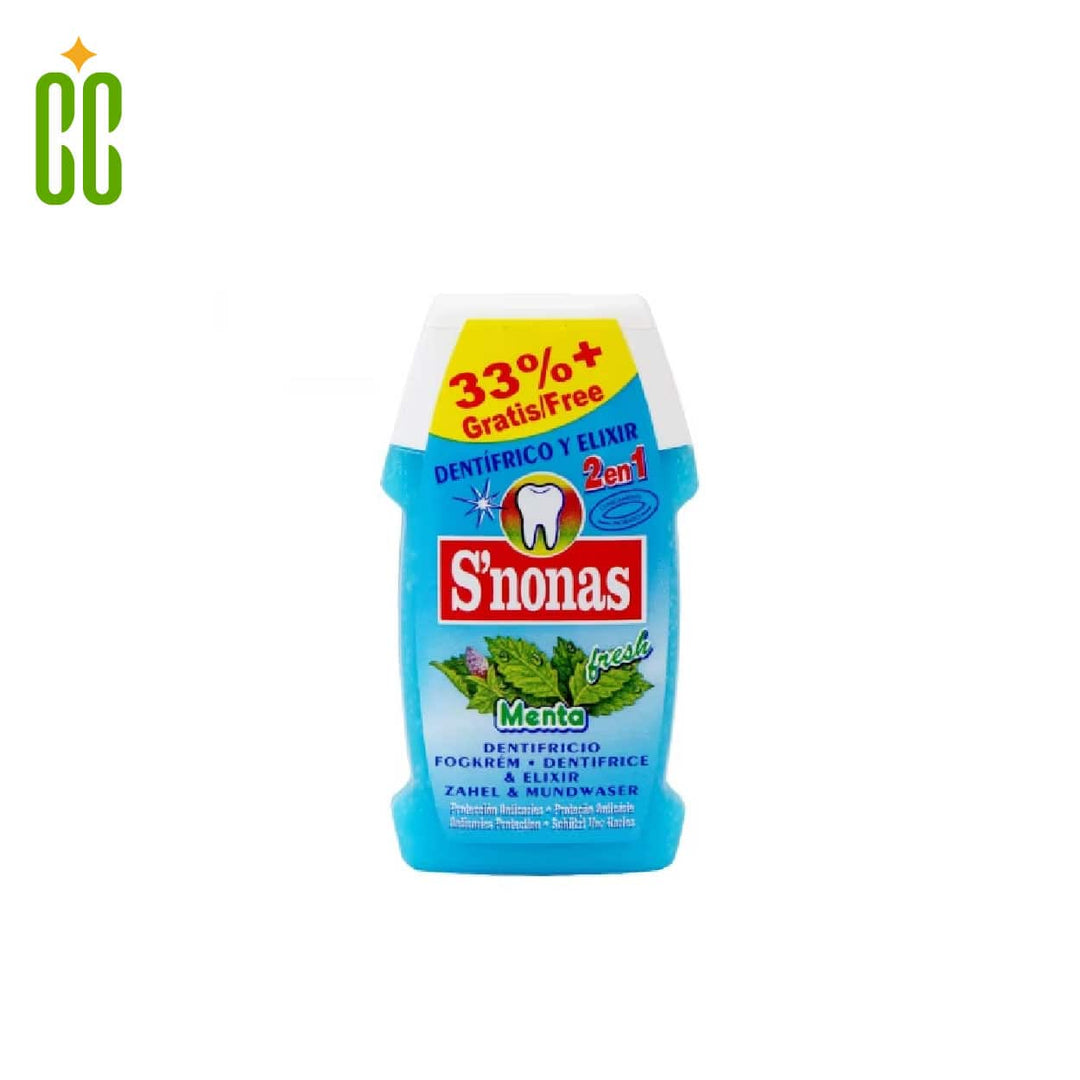 S'nonas Dentifrico Y Elixir Menta, Pasta Dental, 100 ml