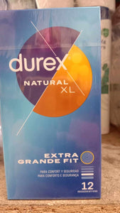 Durex Natural XL, Extra Grande Fit, 12 preservativos Cosmo Cosmetics