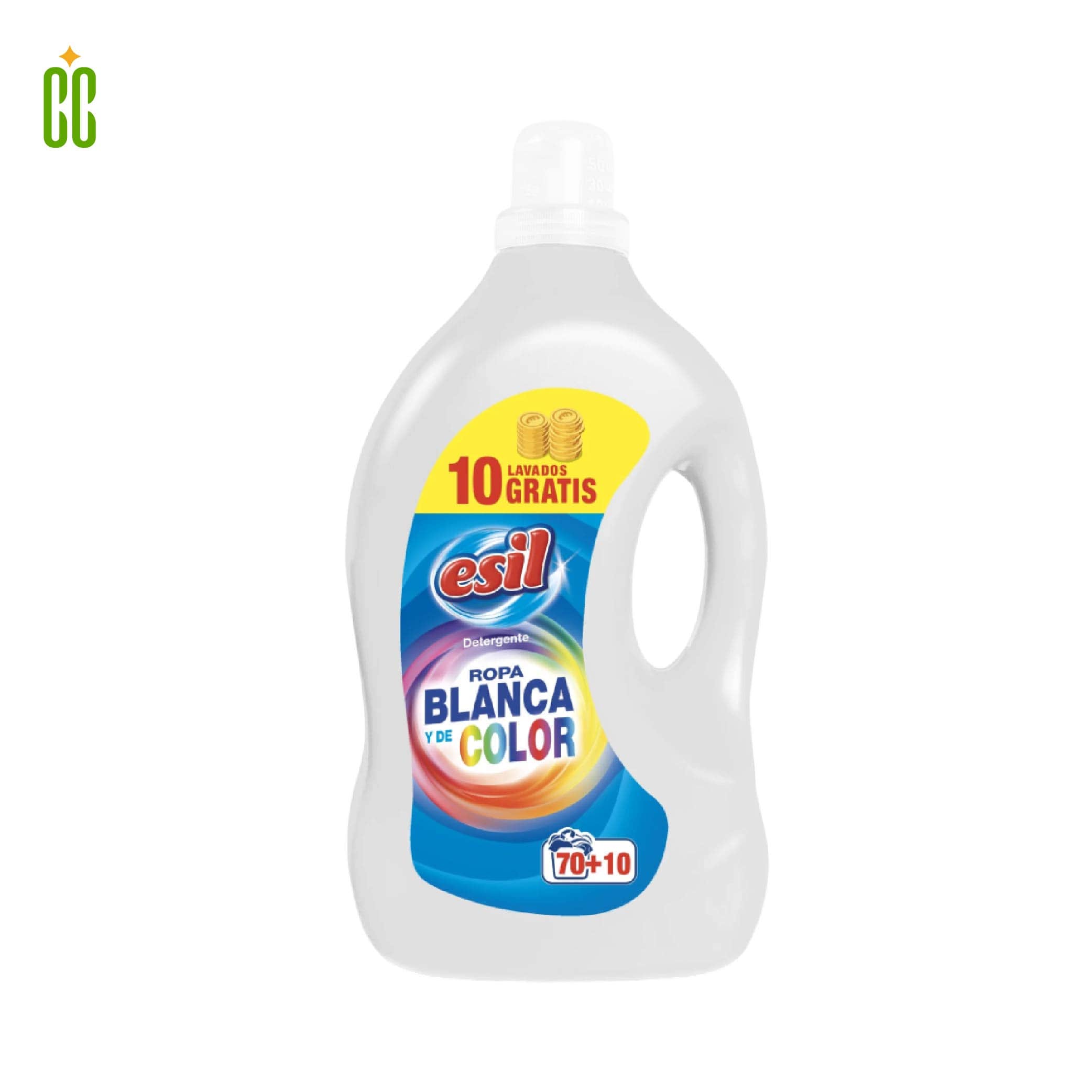 Esil Detergente Líquido Ropa Blanca y Color 80 Lavados, 4L