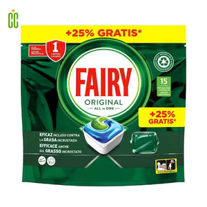 Fairy Lavavajillas Original All in One 15 Capsulas, 203g