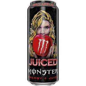 BACARDI Limón Rum – 10 x 5cl Mini Bottles + FREE 10 x Bad Apple Monster Energy Drinks