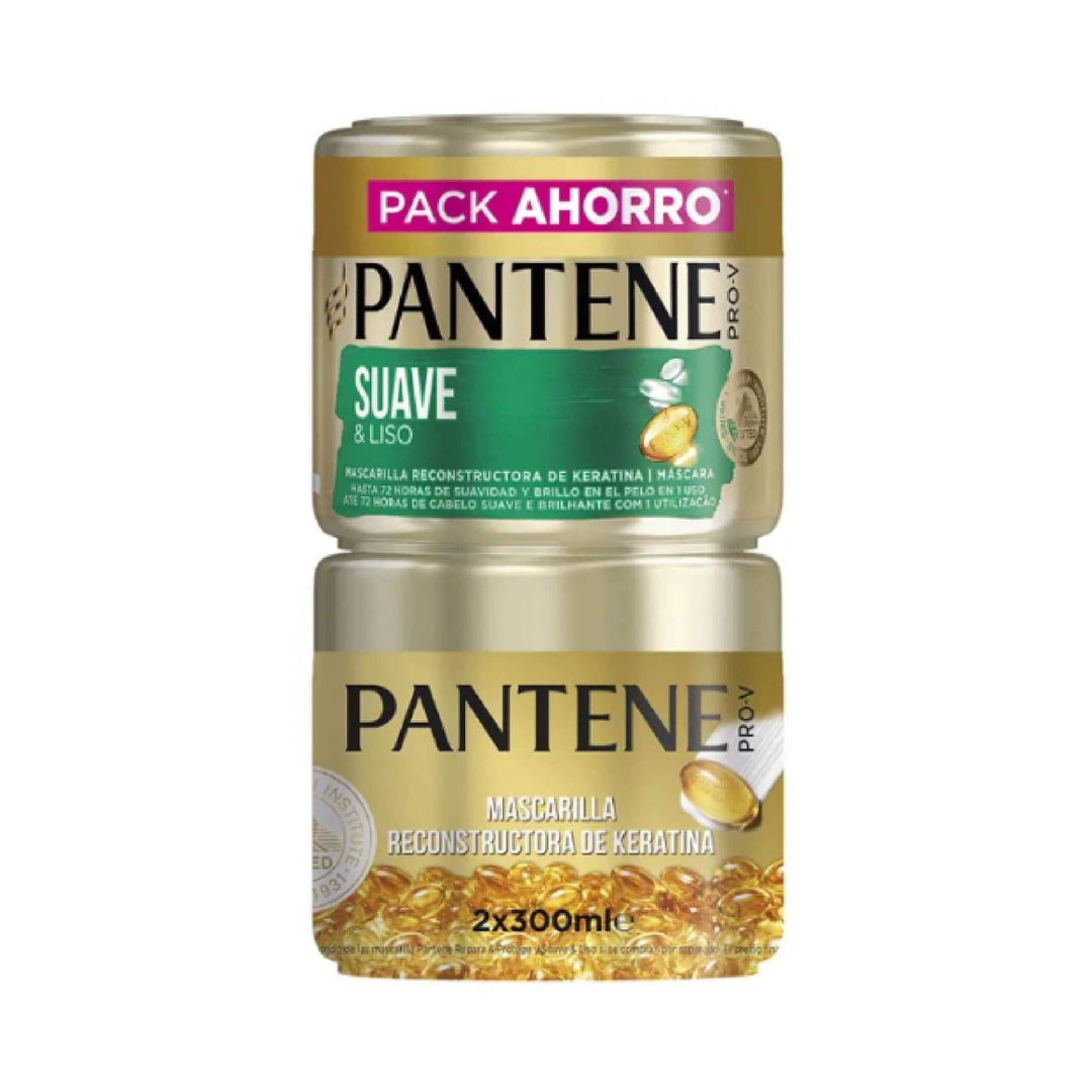 Pantene Mascarilla Suave & Liso, 2 x 300ml