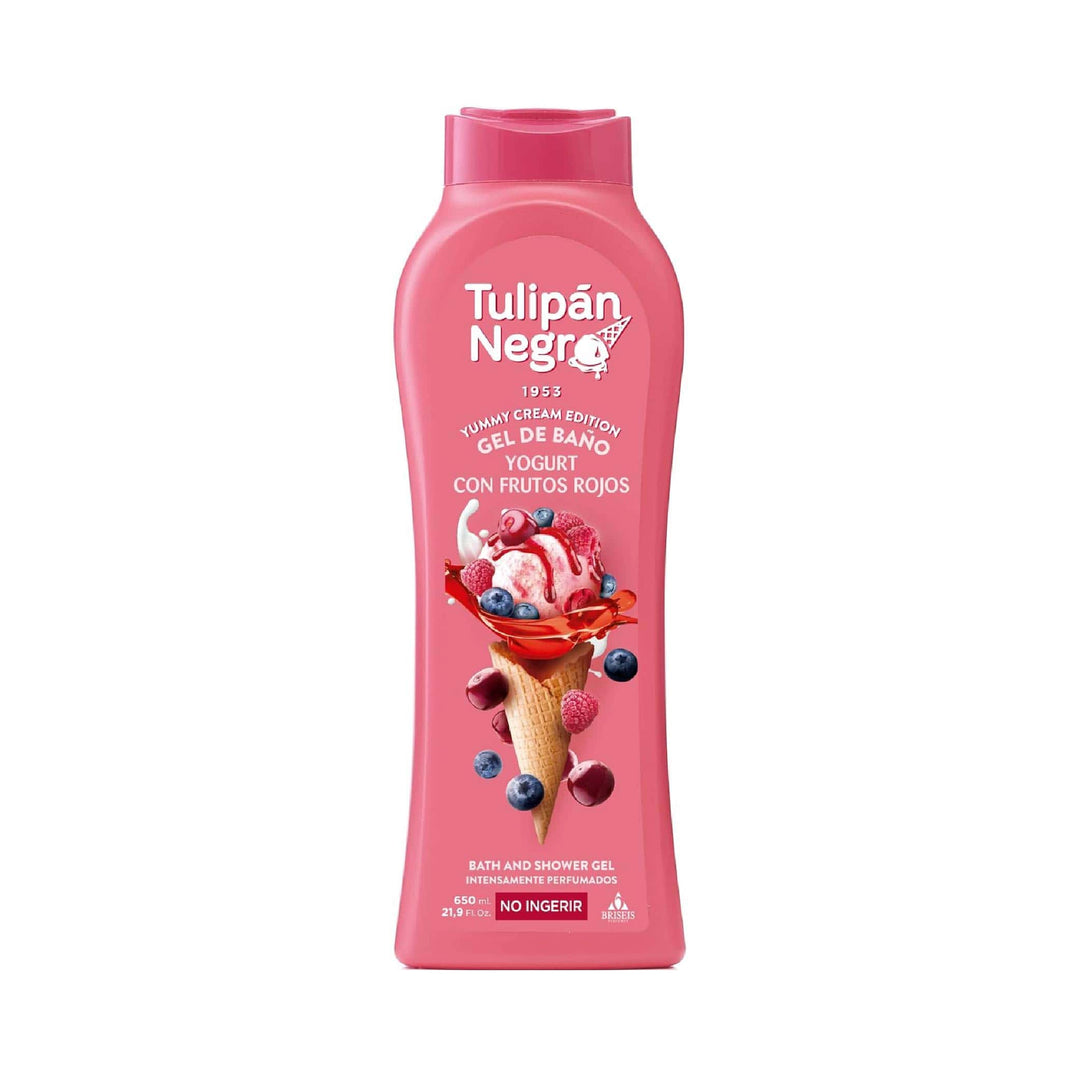 Tulipán Negro Gel de Baño Yogurt con Frutos Rojos, 650ml